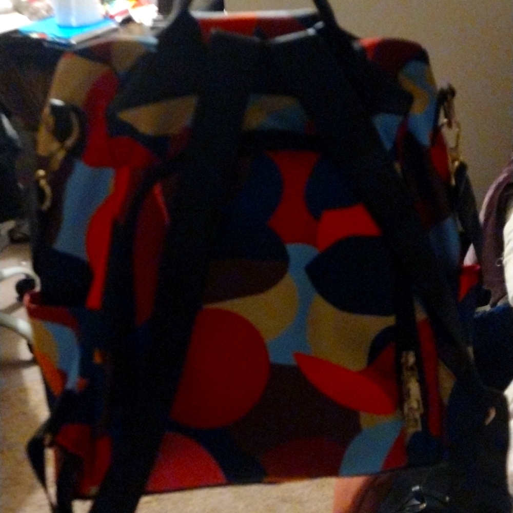 Women's back pack purse multicolored Poaba brand nwot